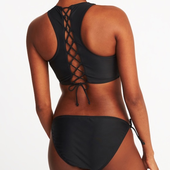 high back swim top